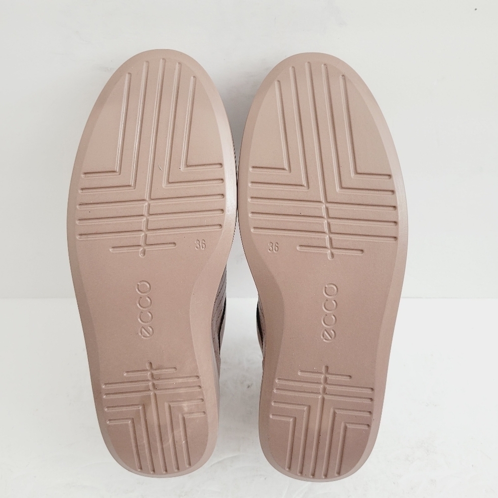 NEW ECCO SOFT 9 II Rose Leather Sneakers Size 5 - 5.5 - Picture 7 of 8